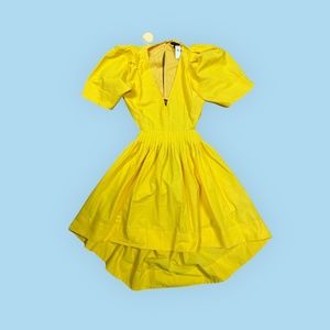 Yellow cutout dress